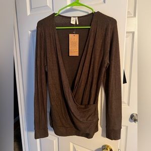 Brown, size small, Paper Crane sweater feel top.